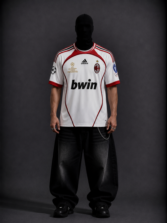 Ac milan 2006-07 away maldini half sleevs retro