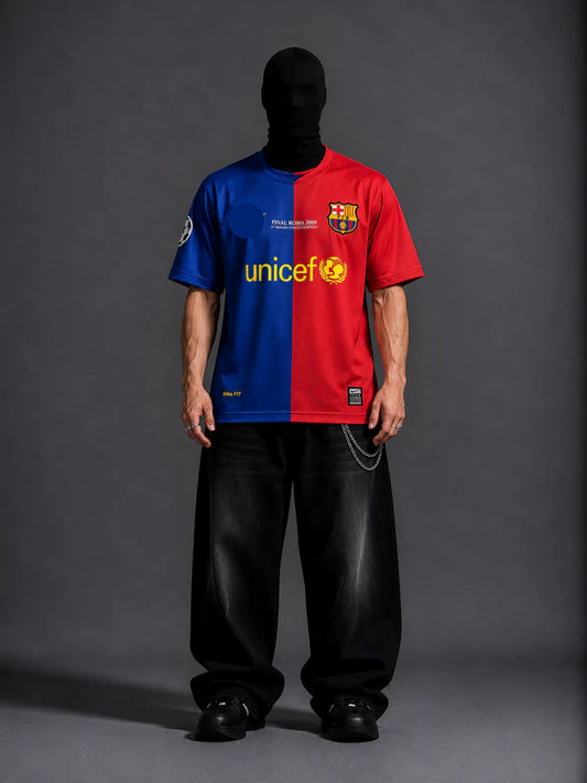 Messi Barcelona 2008-09 half sleeves retro