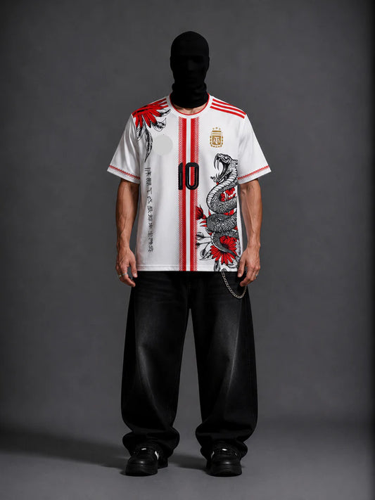 Argentina Messi red special edition half sleeves