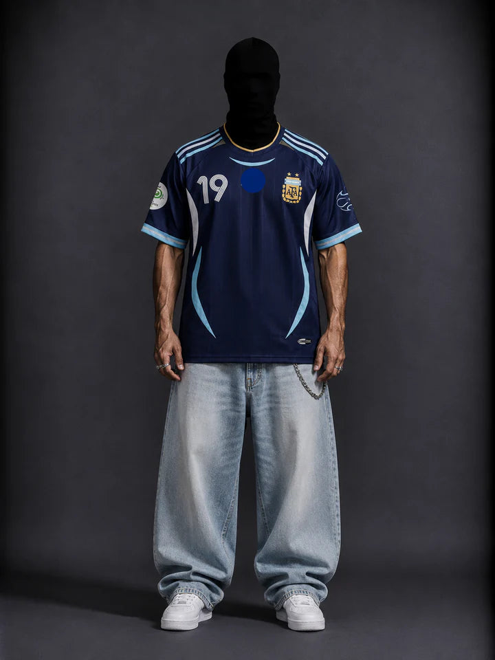 Argentina away Messi half sleeve retro