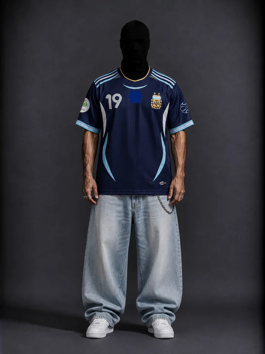 Argentina away Messi half sleeve retro