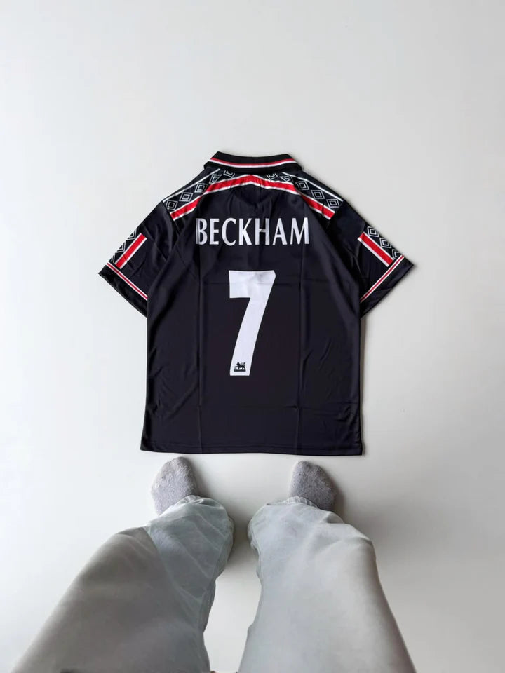Manchester United 1998-1999 Beckham away half sleeves (zip )