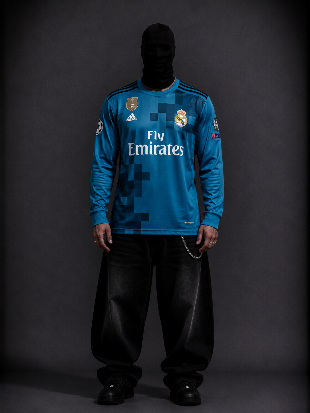 Real Madrid 2017-18 third full sleeve Embroidery RONALDO (PREMIUM QUALITY)