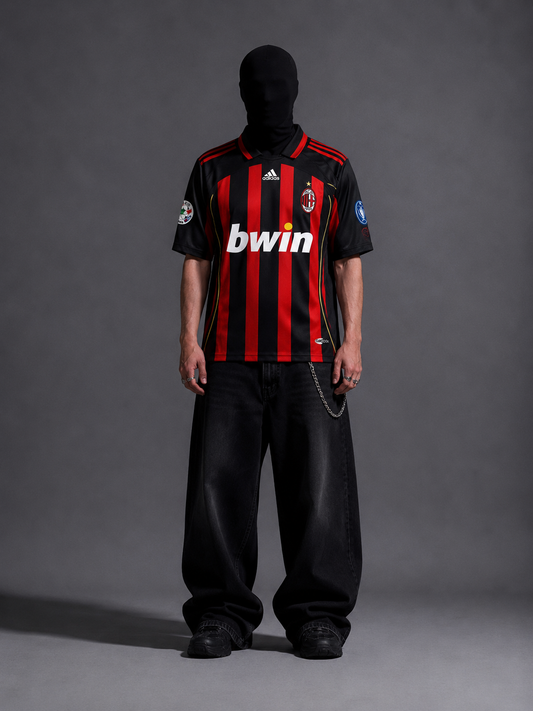 Ac milan 2006-07 home Maldini half sleeves retro
