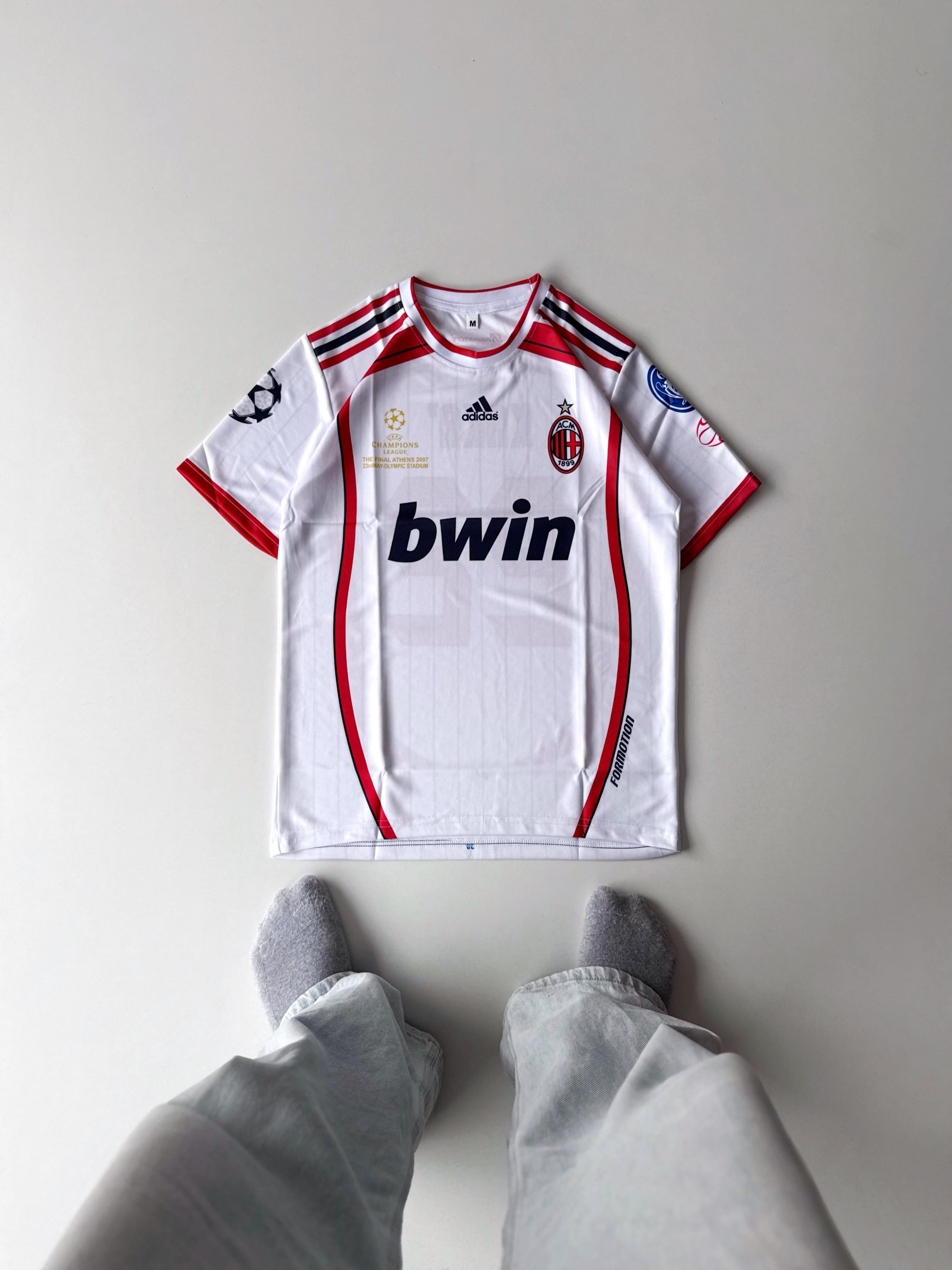 Ac milan 2006-07 away maldini half sleevs retro