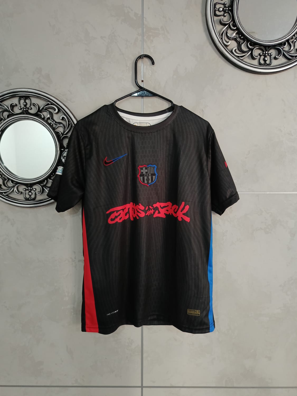 Limited edition Barcelona x travis scott away embroidery kit